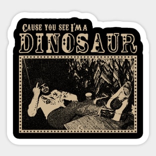 Dinosaur Hank Williams Jr Vintage Sticker